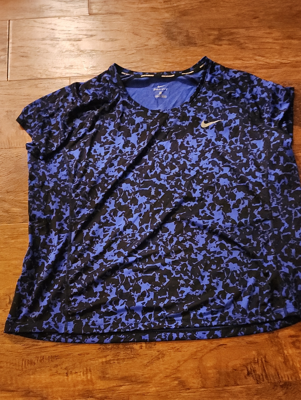 Nike Blue And Black Dri-Fit Tee - 2X